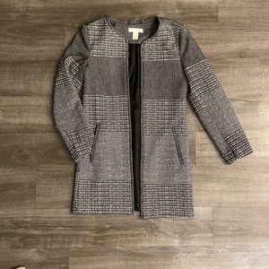 H&M black and white pattern coat